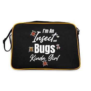 Je suis une sorte d’insecte et de fille insecte, - Sac Retro - noir/or - Dos