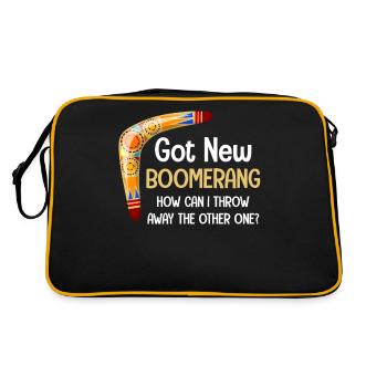 I have a new boomerang. How can I use the - Retro Bag - black/gold - Back