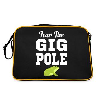 Fear The Gig Pole Frog Hunting Cottagecore Morel - Retro Bag - black/gold - Back