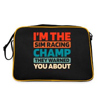 Sim Racing - Retro Bag - black/gold - Back