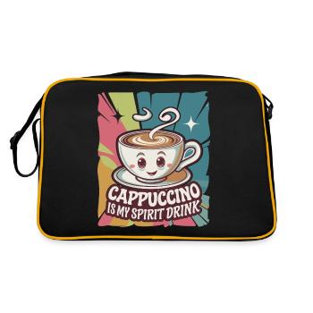 Le cappuccino est ma boisson spiritueuse - Sac Retro - noir/or - Dos