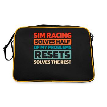 Sim Racing - Retro Bag - black/gold - Back