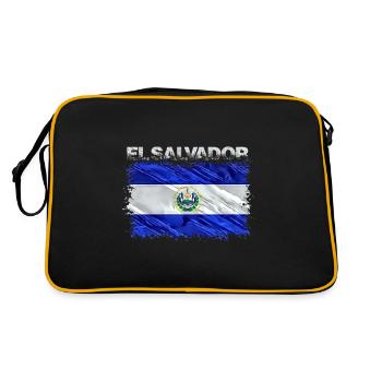 El Salvador - Retro Tasche - Schwarz/Gold - Hinten