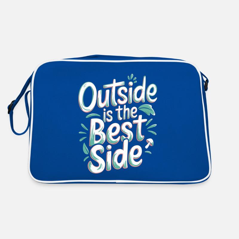 Outside Is The Best Side Retro Tasche