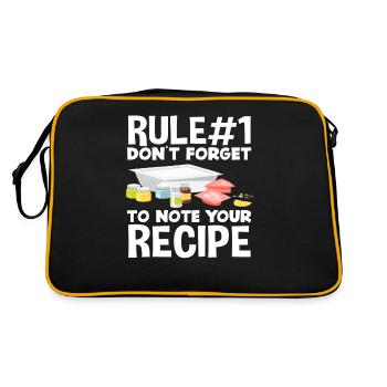 Rule number 1: Never forget your recipe - Retro Bag - black/gold - Back