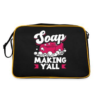 Fabrication de savon pour vous Fabrication de savon bricolage - Sac Retro - noir/or - Dos