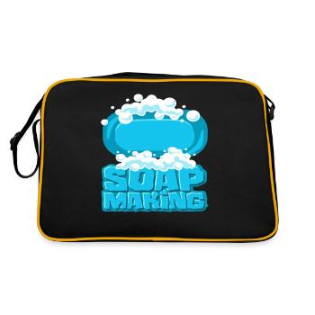 Soap Making Instructions - Retro Bag - black/gold - Back