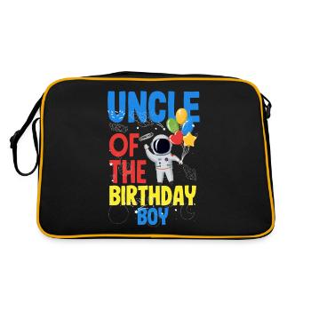 Anniversaire des enfants Membres de la famille des astronautes - Sac Retro - noir/or - Dos