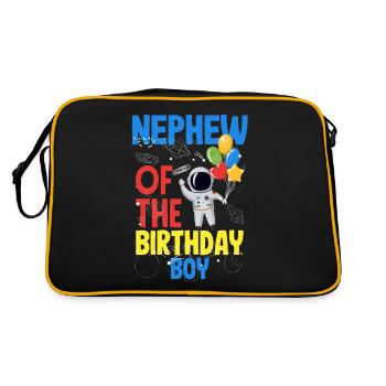 Anniversaire des enfants Membres de la famille des astronautes - Sac Retro - noir/or - Dos