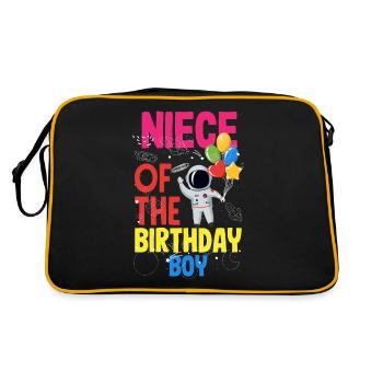 Anniversaire des enfants Membres de la famille des astronautes - Sac Retro - noir/or - Dos