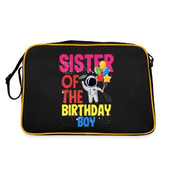 Anniversaire des enfants Membres de la famille des astronautes - Sac Retro - noir/or - Dos