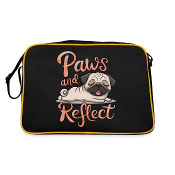 Pug Paws And Reflect Yoga Mediation - Retro Bag - black/gold - Back