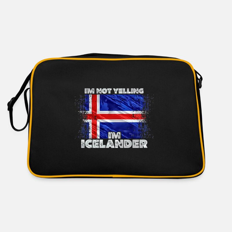 Island - Retro Tasche - Schwarz/Gold