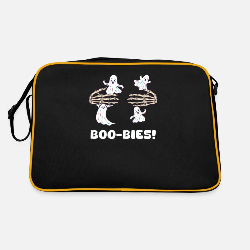 Halloween-Brüste Boo-Bies! - Retro Tasche - Schwarz/Gold