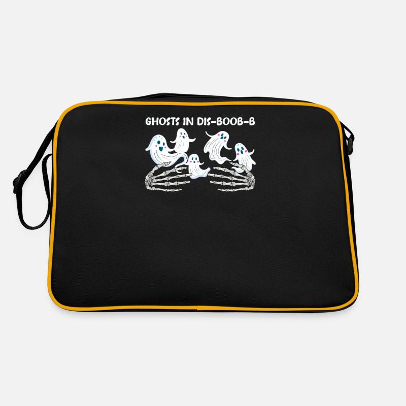 Halloween Boob Ghosts In Dis-Boo-B - Retro Bag - black/gold