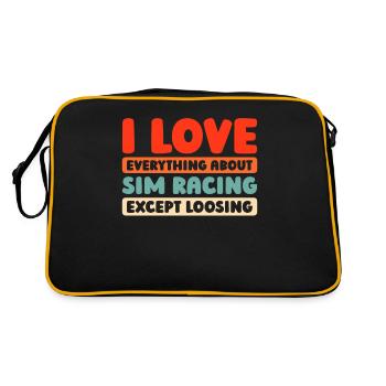 Sim Racing - Retro Bag - black/gold - Back
