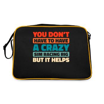 Sim Racing - Retro Bag - black/gold - Back