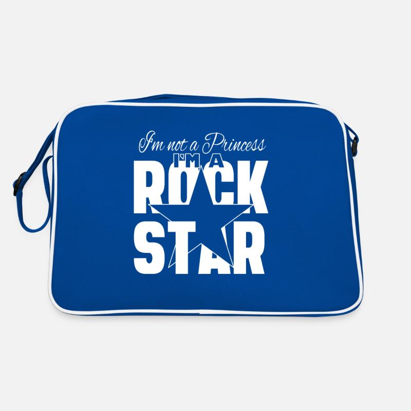 Ich bin keine Prinzessin Ich bin ein Rock Star Retro Tasche