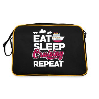 Eat Sleep Cruising Repeat Perfect Leisure Time - Retro Bag - black/gold - Back