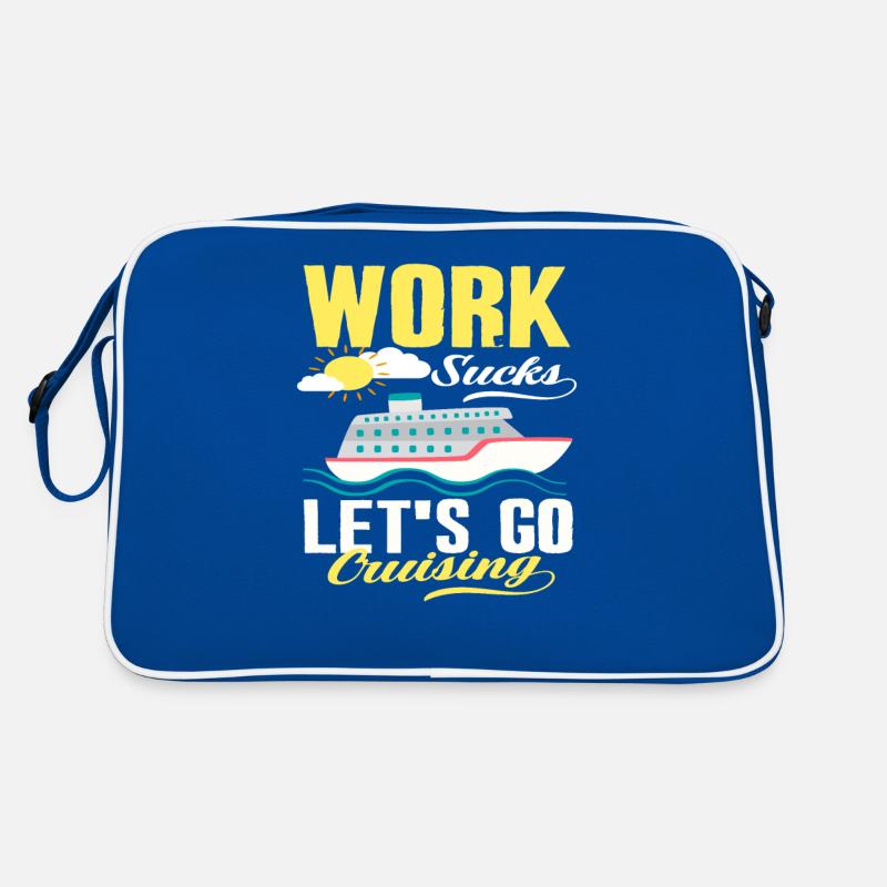 Work is boring Let's cruise Retro Bag