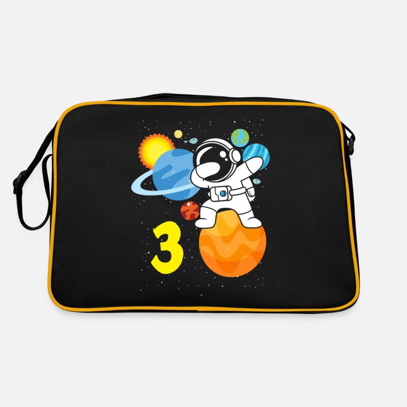 3rd Birthday Boys 3 Years Astronaut Birthday Retro Bag