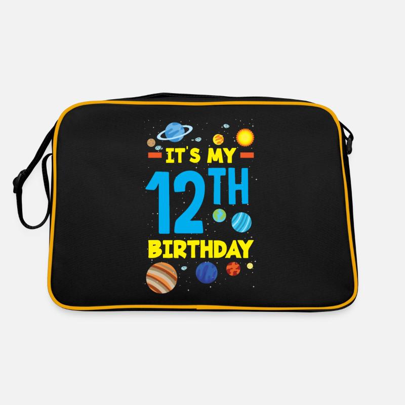 12. Geburtstag Jungen Astronaut Geburtstag Retro Tasche