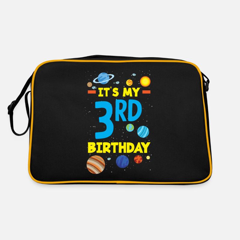 3rd Birthday Boys 3 Years Astronaut Birthday Retro Bag