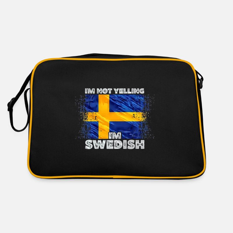 Schweden - Retro Tasche - Schwarz/Gold