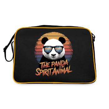 The Panda Is My Soul Animal Retro - Retro Bag - black/gold - Back