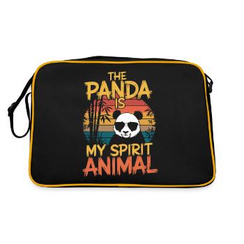 The panda is my spirit animal - Retro Bag - black/gold - Back