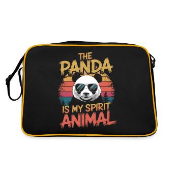 The panda is my spirit animal - Retro Bag - black/gold - Back