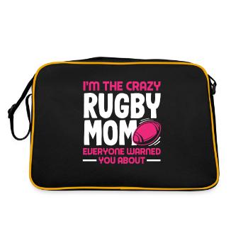Je suis la maman folle de rugby que tout le monde connaît - Sac Retro - noir/or - Dos