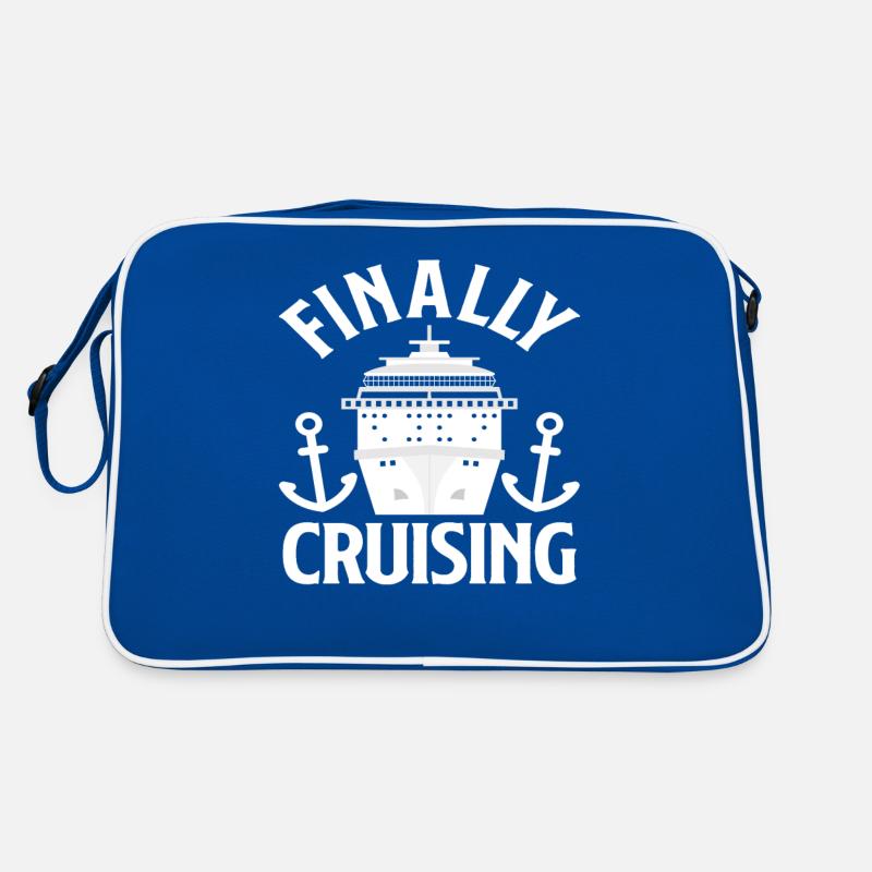Endlich Auf Kreuzfahrt Anker Kreuzfahrtschiff Retro Tasche