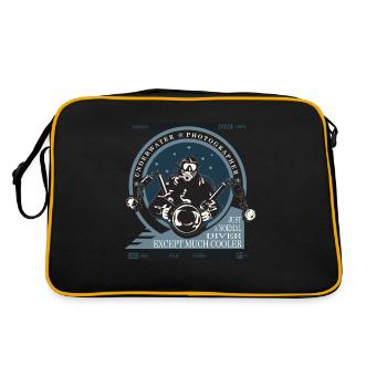 Underwater Photographer Diving - Retro Bag - black/gold - Back