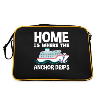 La maison est l’endroit où l’ancre s’égoutte - Sac Retro - noir/or - Dos