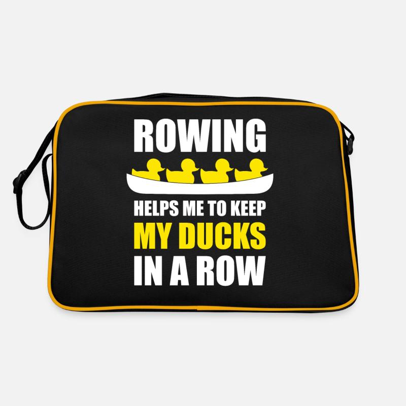Rudern Quietscheenten Lustiges Rudern Retro Tasche