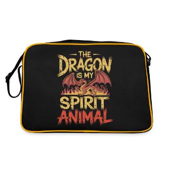 Drache le dragon est mon animal spirituel - Sac Retro - noir/or - Dos