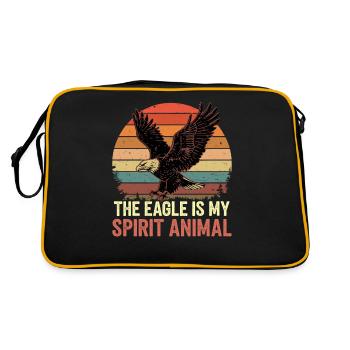 Adler L’aigle est mon animal spirituel - Sac Retro - noir/or - Dos