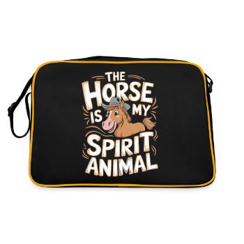 Pferd Le cheval est mon animal spirituel Pferd - Sac Retro - noir/or - Dos