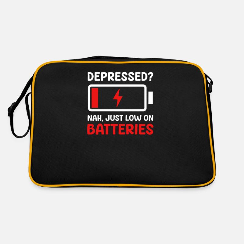 Depression Awareness Just Low On Batteries Retro Bag