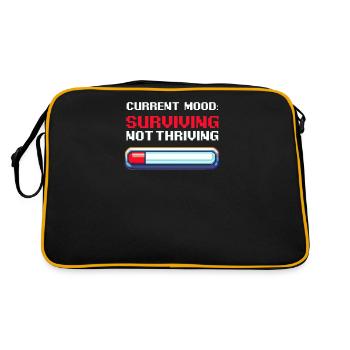 Depression Awareness Surviving, Not Thriving - Retro Bag - black/gold - Back