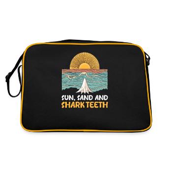 Beach Fossils Sun, Sand, And Shark Teeth - Retro Bag - black/gold - Back