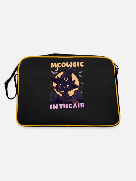 Chat d’Halloween Miowgic Dans L’air - Sac Retro - noir/or - Dos