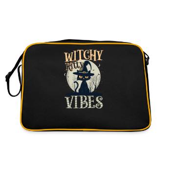 Halloween Cat Witchy Kitty Vibes - Retro Bag - black/gold - Back