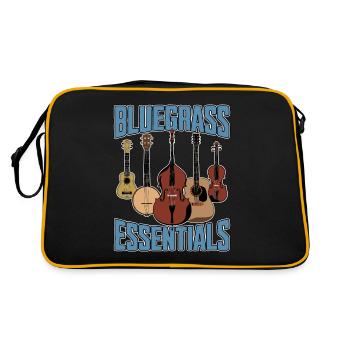 Bluegrass Essentials Instrument à cordes Amateur de musique - Sac Retro - noir/or - Dos