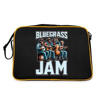 Bluegrass Jam Instrument à cordes Folk Music Lover - Sac Retro - noir/or - Dos