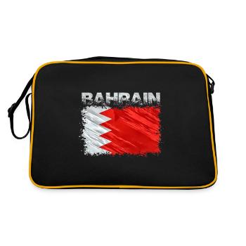 Bahrain - Retro Tasche - Schwarz/Gold - Hinten