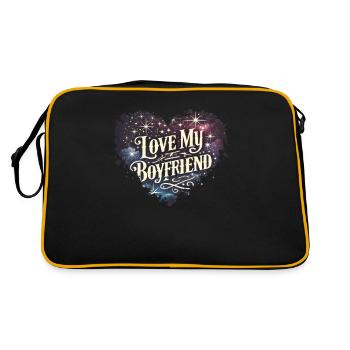J’aime mon copain Bonne fête du Nouvel An - Sac Retro - noir/or - Dos