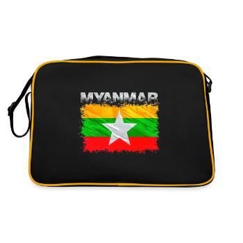 Myanmar - Retro Bag - black/gold - Back