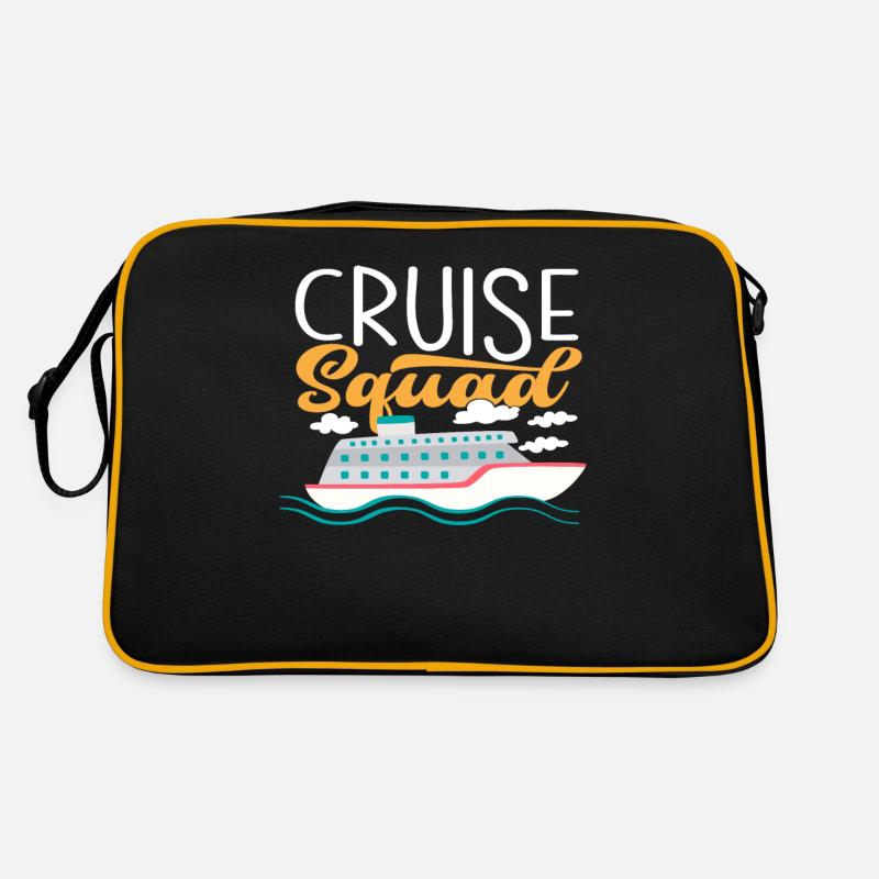Aventure de vacances pour l’équipage de croisière - Sac Retro - noir/or